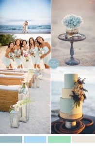 light sky blue summer beach wedding color ideas 2015