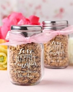 rustic mini mason jars for wedding favors